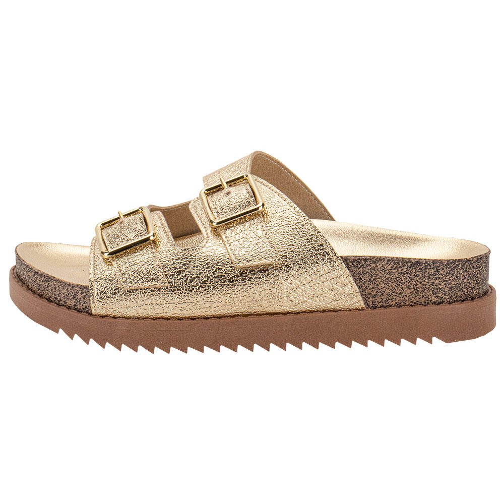 SANDÁLIA FEMININA CONFORTO MOLECA 5500105 Dourado 2