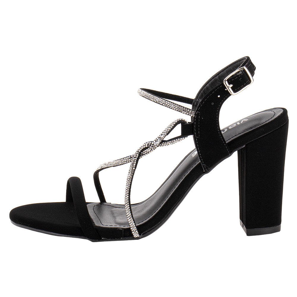 SANDÁLIA FEMININA SALTO GROSSO VIA MARTE 142001  Preto 2