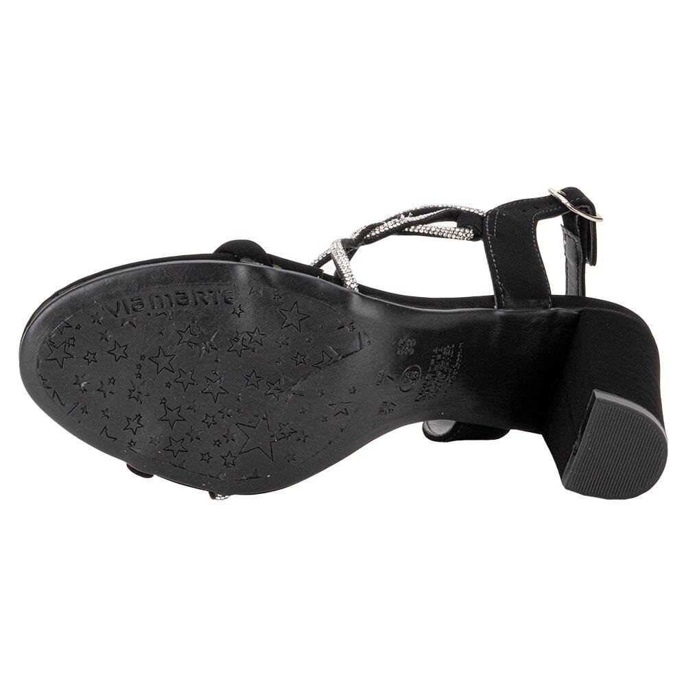 SANDÁLIA FEMININA SALTO GROSSO VIA MARTE 142001  Preto 4