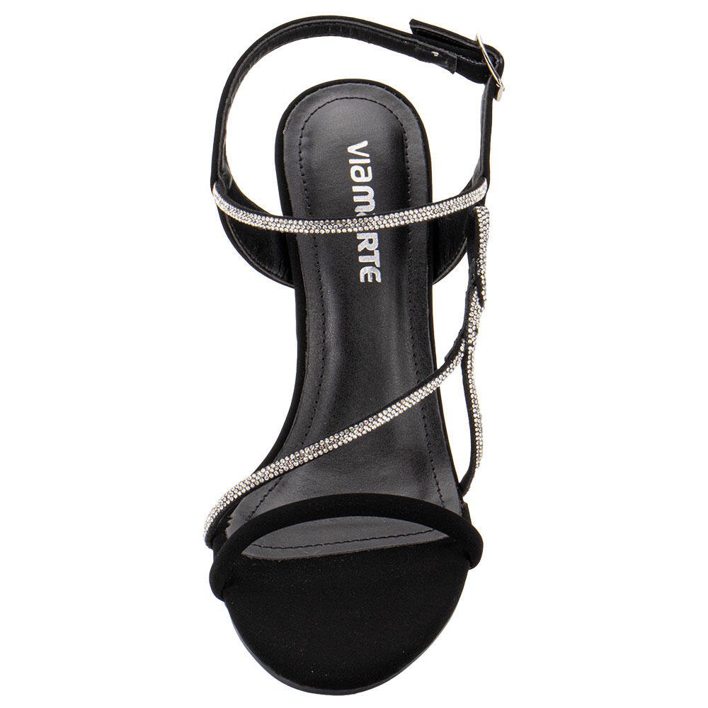 SANDÁLIA FEMININA SALTO GROSSO VIA MARTE 142001  Preto 5