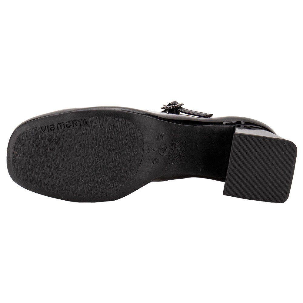 SAPATO FEMININO SALTO GROSSO VIA MARTE 067002 Preto 4