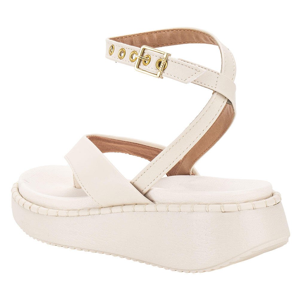 SANDÁLIA FEMININA ANABELA VIZZANO 6519100  Branco 3
