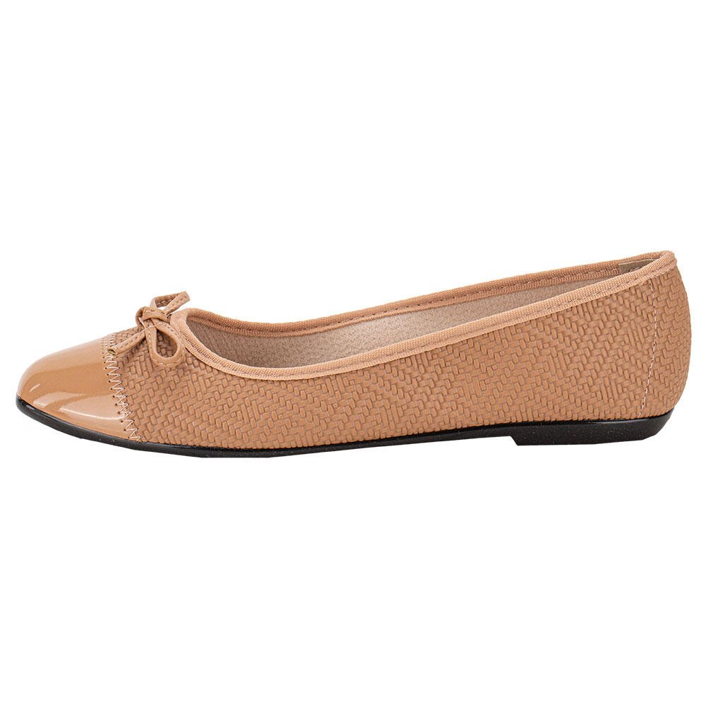 SAPATILHA FEMININA FLAT MOLECA 5729110 Bege 2
