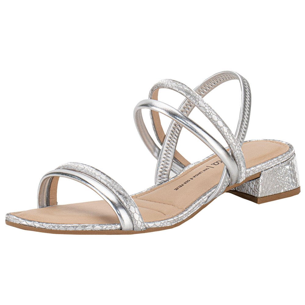 SANDÁLIA FEMININA SALTO GROSSO DAKOTA Y8051 Prata 1
