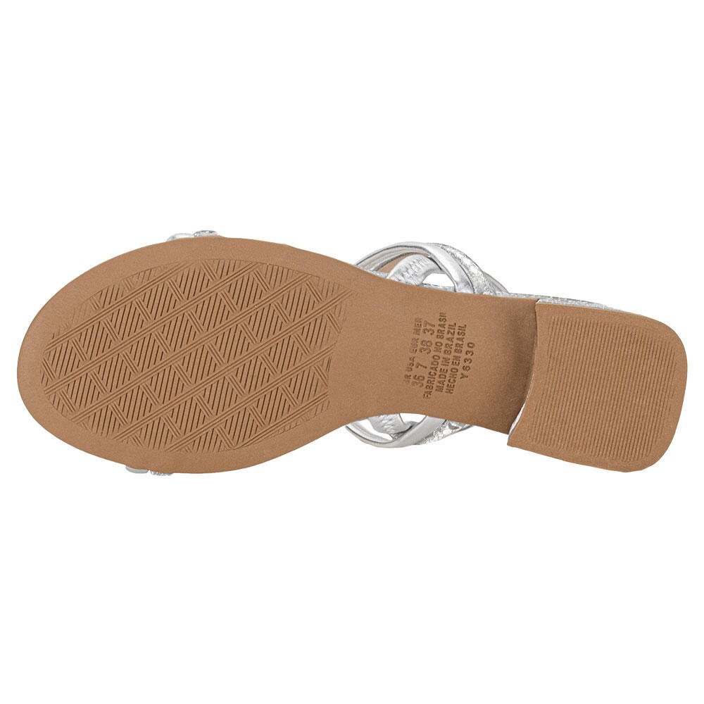 SANDÁLIA FEMININA SALTO GROSSO DAKOTA Y8051 Prata 4
