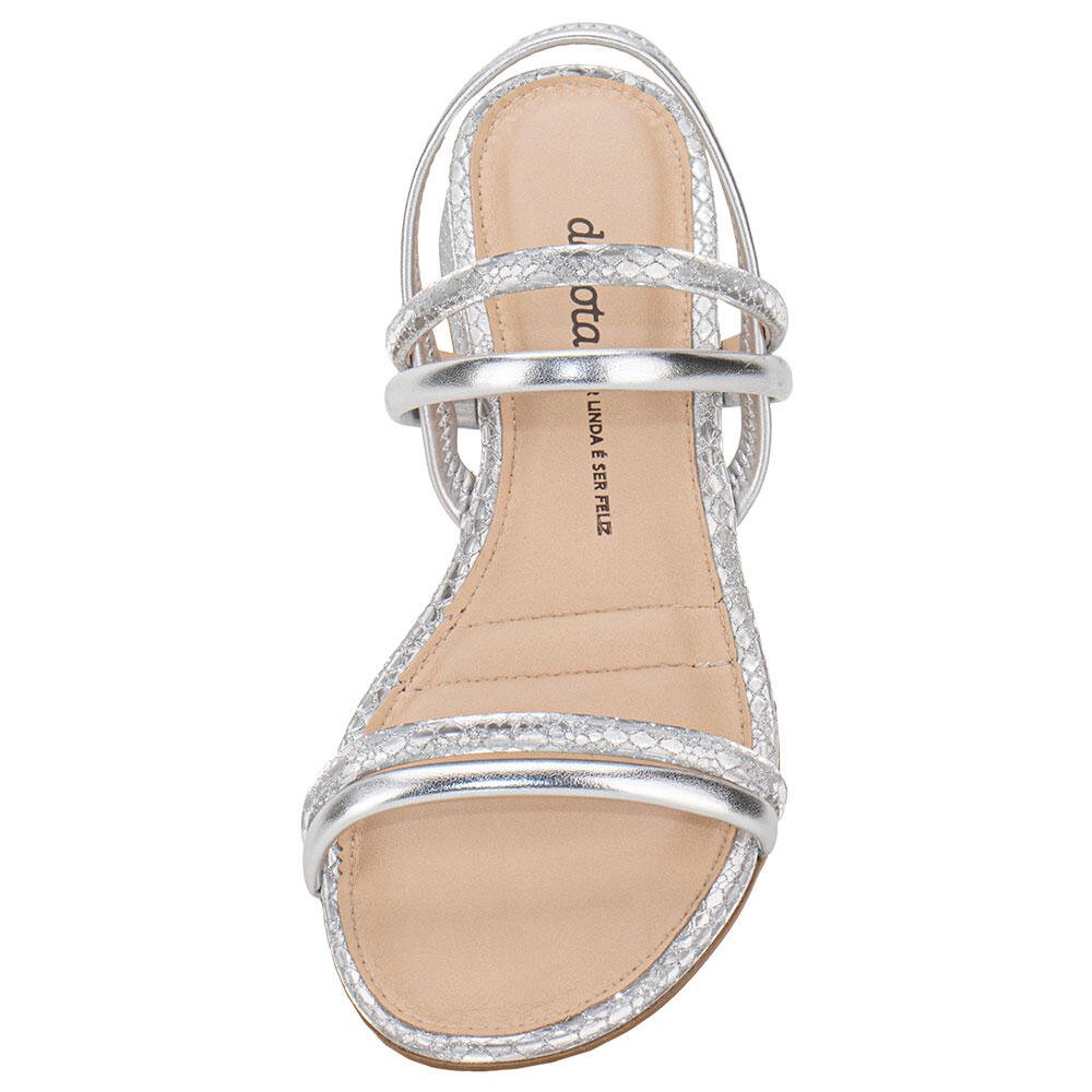 SANDÁLIA FEMININA SALTO GROSSO DAKOTA Y8051 Prata 5