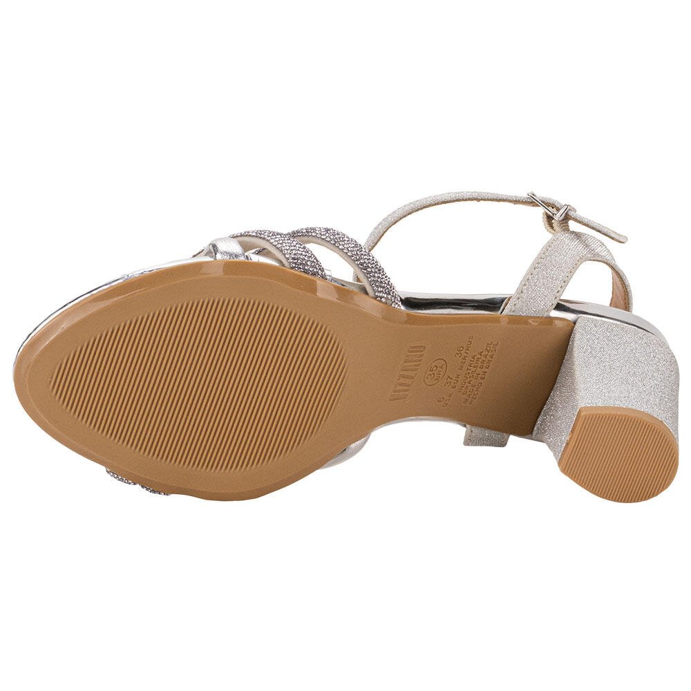 SANDÁLIA FEMININA SALTO GROSSO VIZZANO 62621026 Prata 4