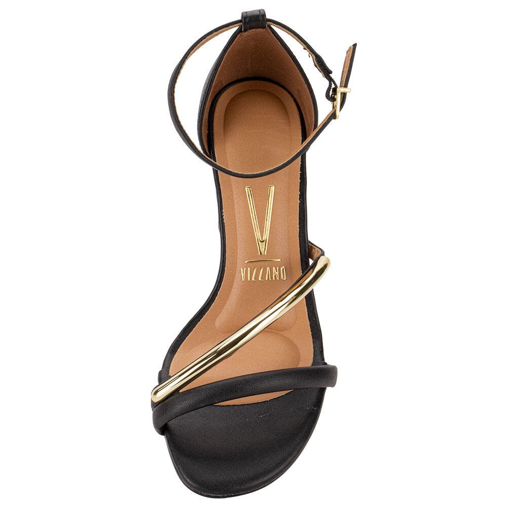 SANDÁLIA FEMININA SALTO GROSSO VIZZANO 6517206  Preto 5