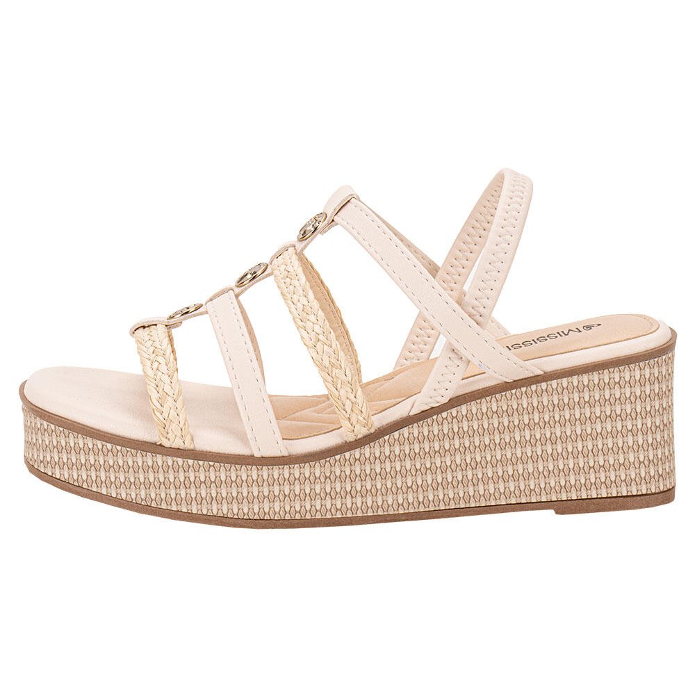 SANDÁLIA FEMININA ANABELA MISSISSIPI MC382  Bege 2