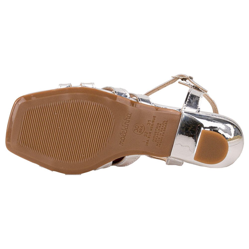 SANDÁLIA INFANTIL MOLEKINHA 2363104  Prata 4