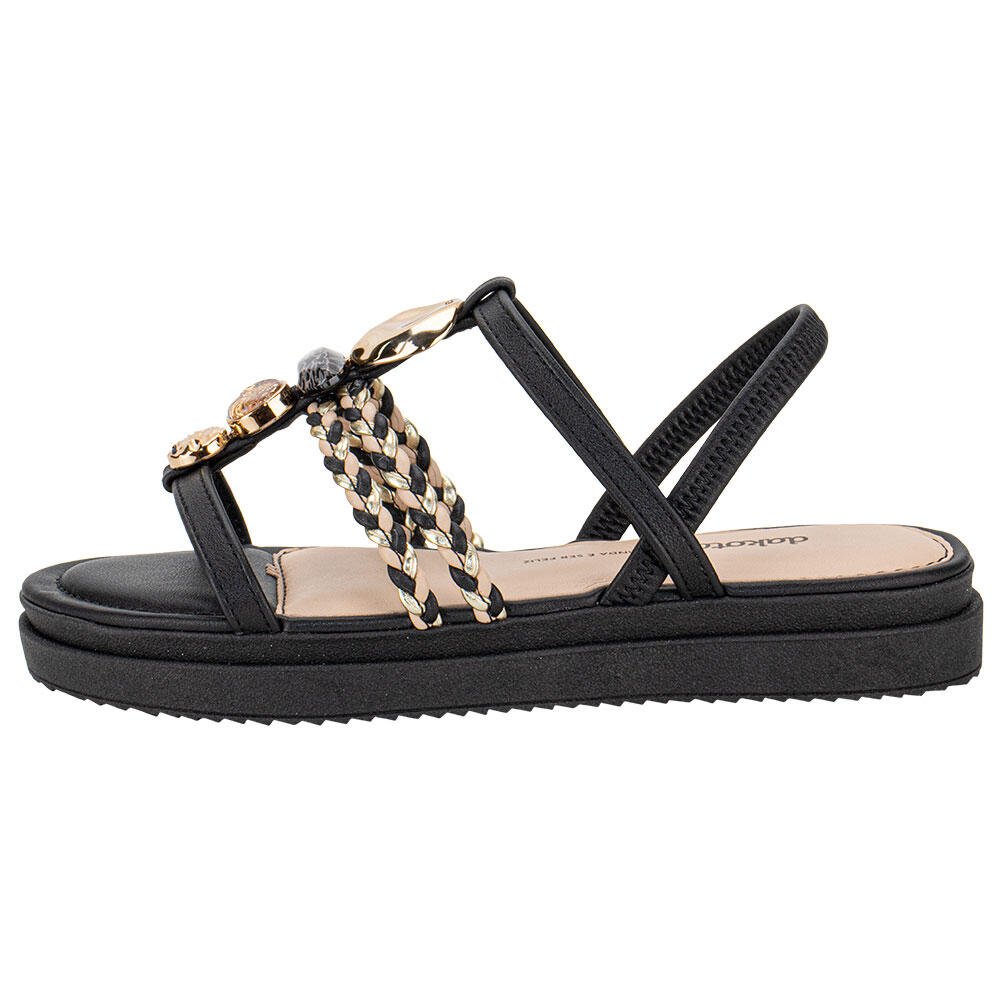 SANDÁLIA FEMININA FLAT DAKOTA Y7635  Preto 2
