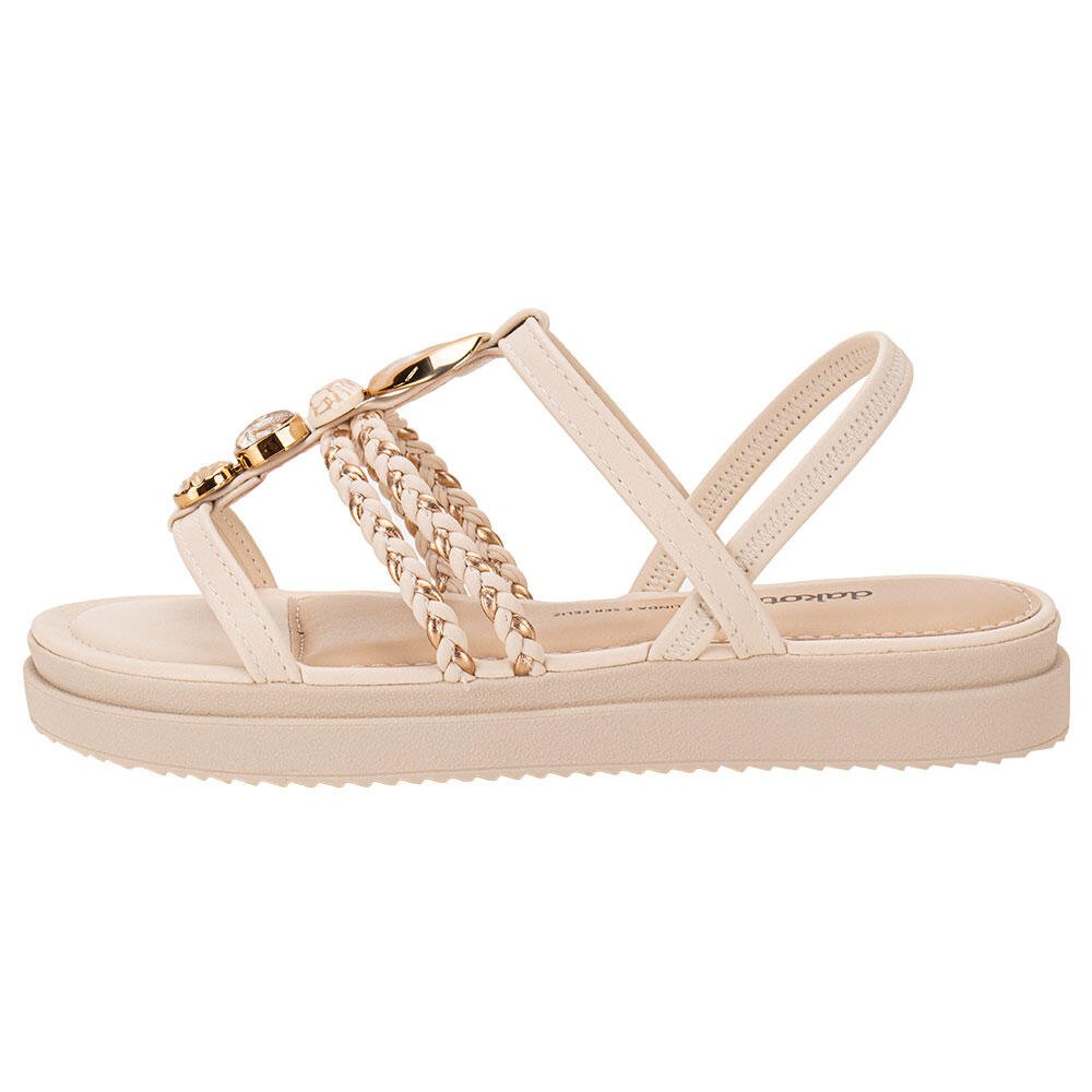 SANDÁLIA FEMININA FLAT DAKOTA Y7635  Bege 2