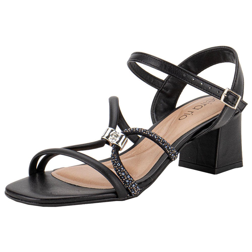 SANDÁLIA FEMININA SALTO GROSSO BEIRA RIO 8536102 Preto 1