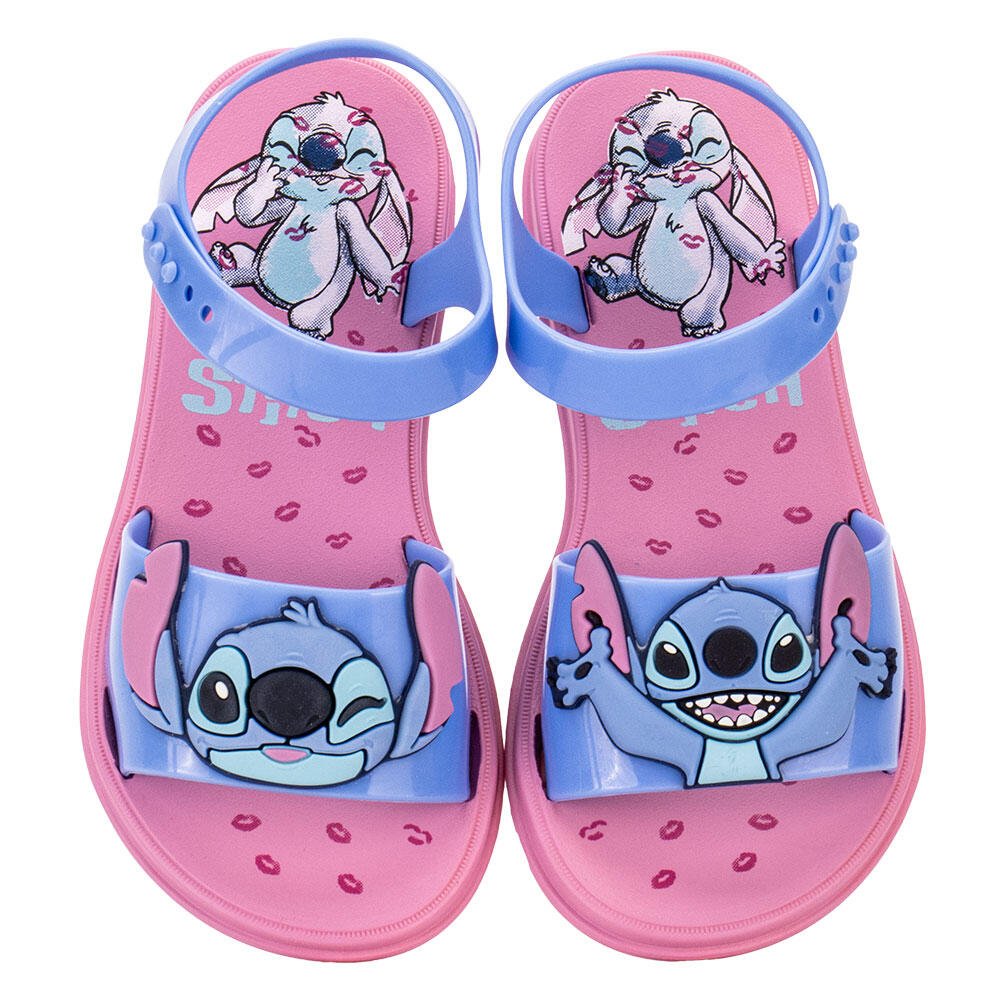 SANDÁLIA INFANTIL STITCH TO PLAY GRENDENE KIDS 23196 Azul/Rosa 5