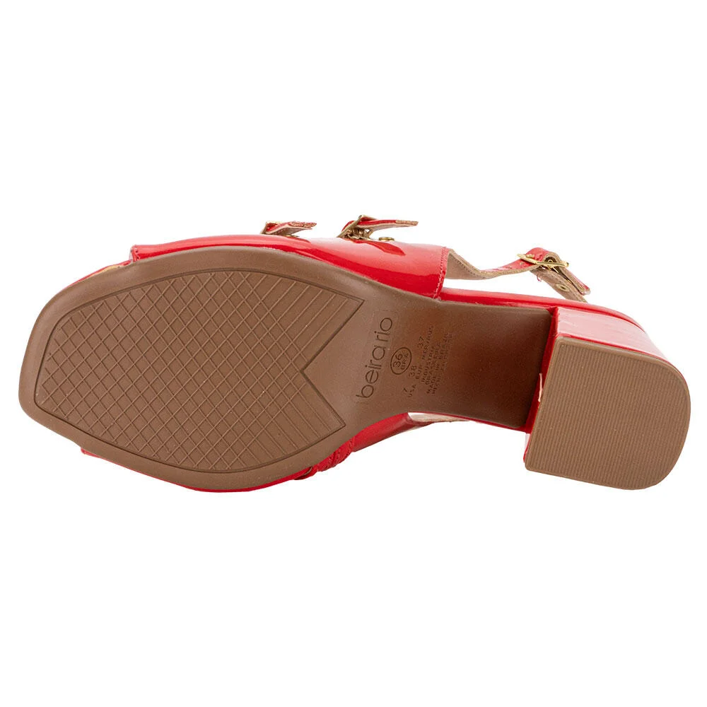 SANDÁLIA FEMININA SALTO GROSSO BEIRA RIO 8436235 Vermelho