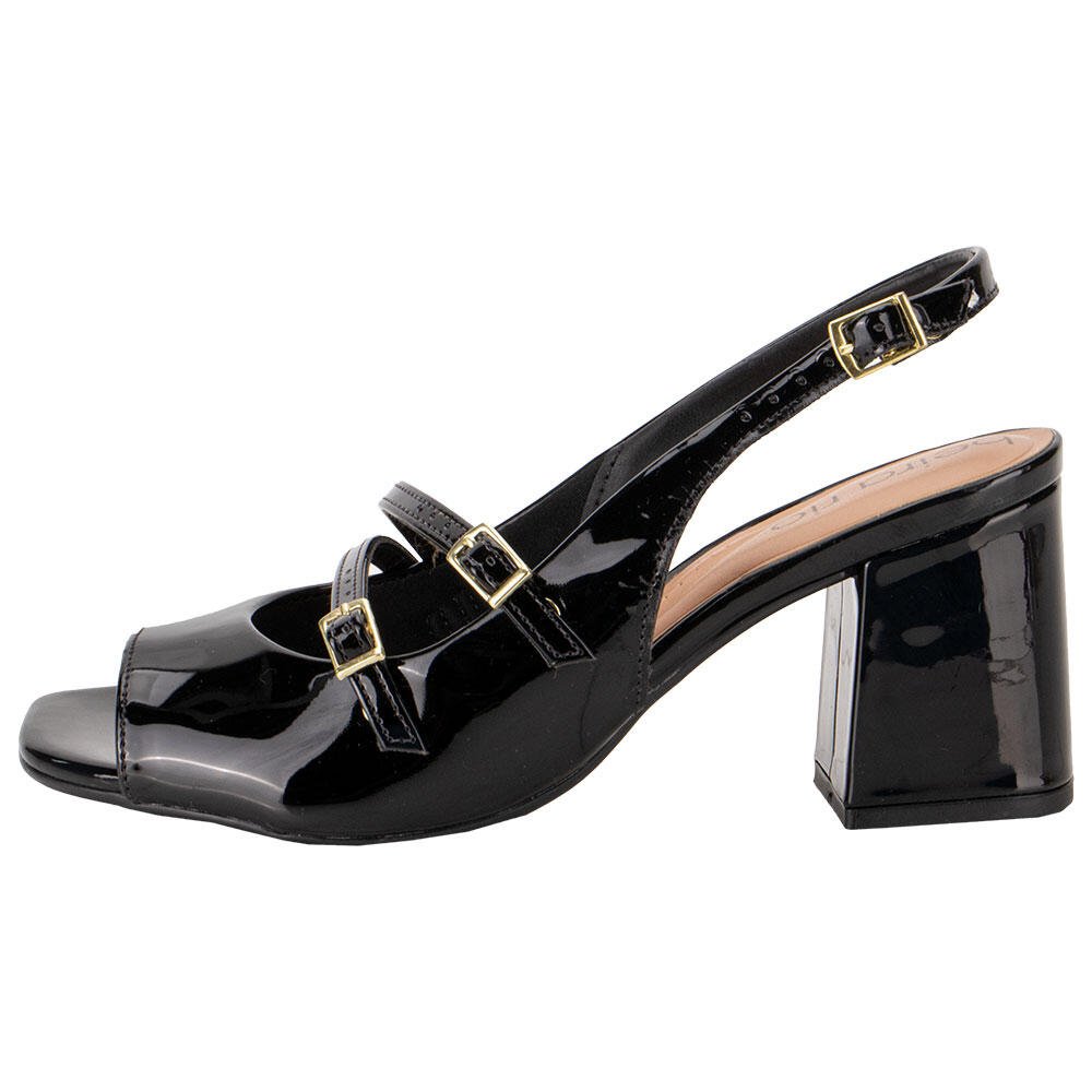 SANDÁLIA FEMININA SALTO GROSSO BEIRA RIO 8436235  Preto 2