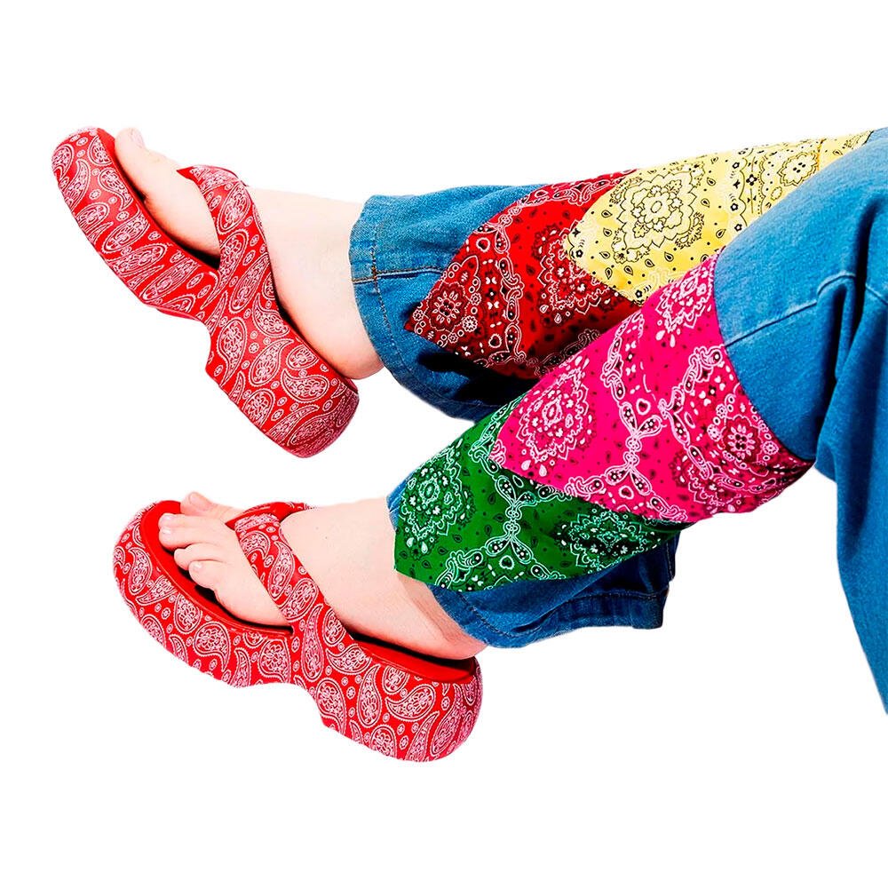 MELISSA FREE FUZZY PRINTED PLATFORM 35995 Vermelho 2