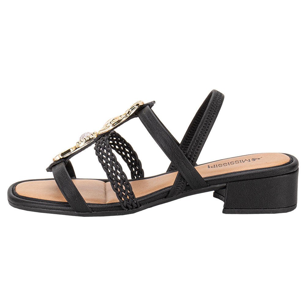 SANDÁLIA FEMININA SALTO GROSSO MISSISSIPI MC782  Preto 2