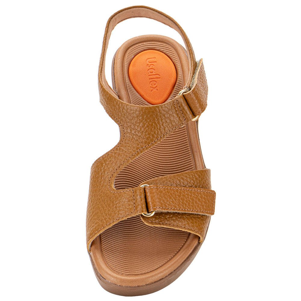 SANDÁLIA FEMININA ANABELA USAFLEX AL4303 Marrom 5
