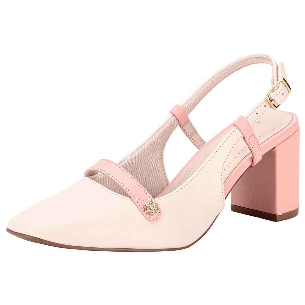 SAPATO FEMININO SALTO GROSSO VIA MARTE 153003 
