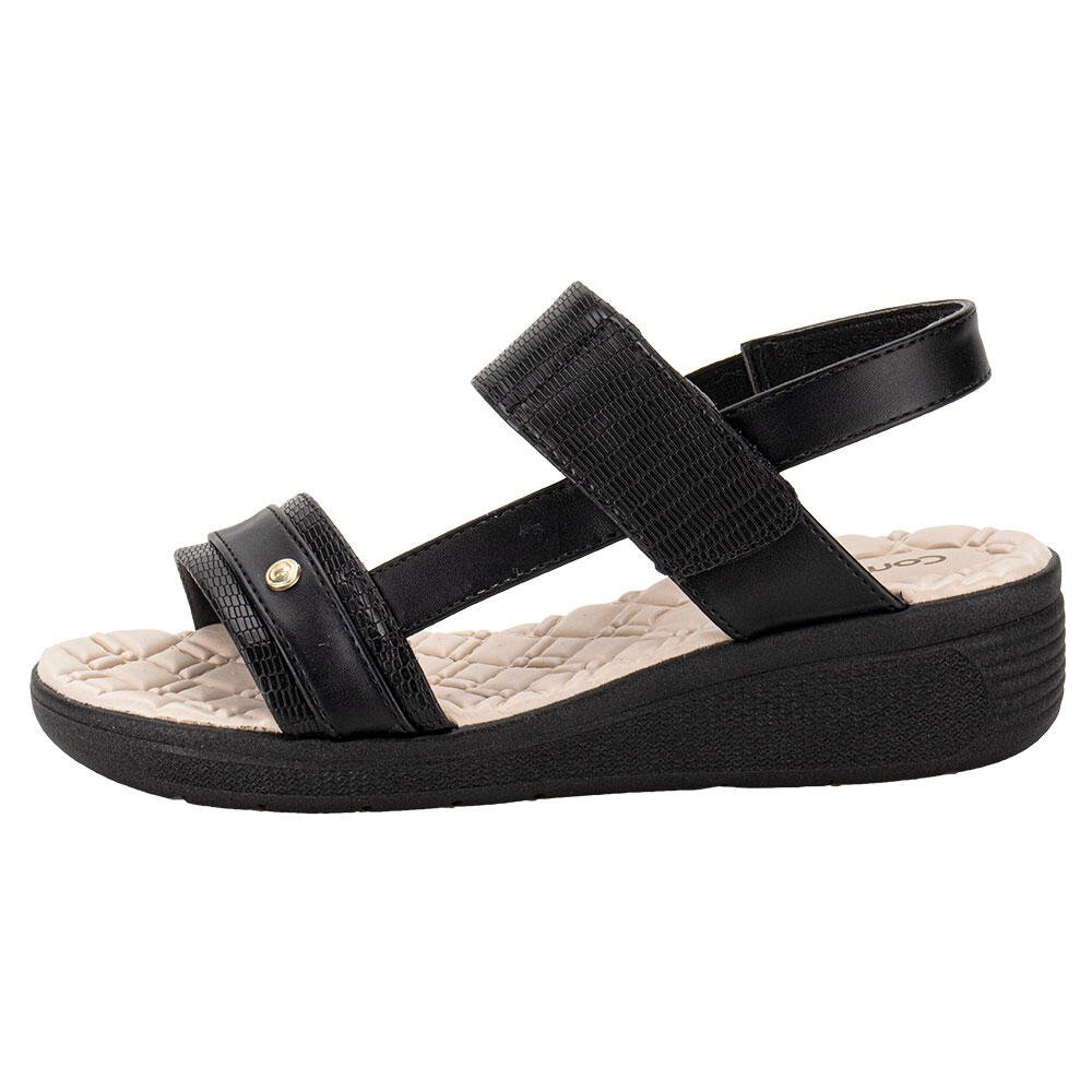 SANDÁLIA FEMININA ANABELA COMFORTFLEX 2488404  Preto 2