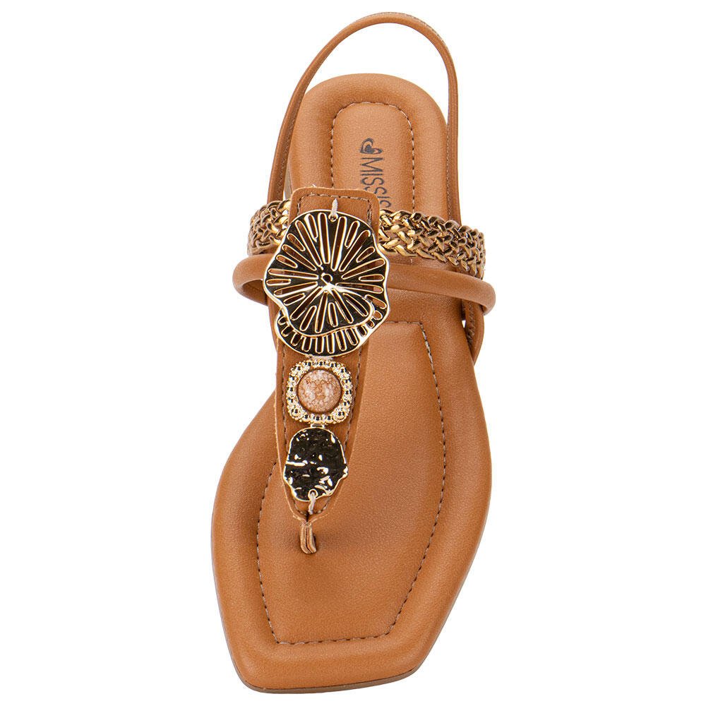 SANDÁLIA FEMININA FLAT MISSISSIPI MC311  Marrom 5