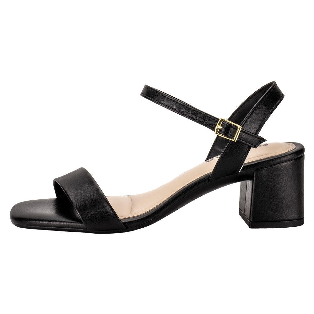 SANDÁLIA FEMININA SALTO GROSSO MOLECA 5496101 Preto 2