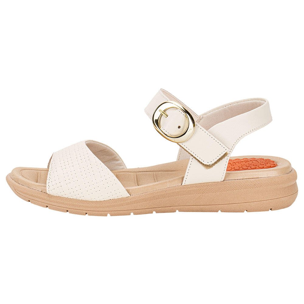 SANDÁLIA FEMININA FLAT USAFLEX AM15004  Bege 2