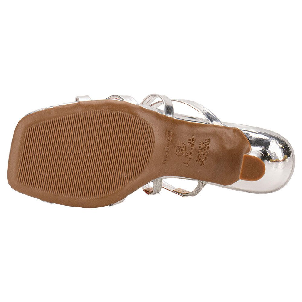 TAMANCO FEMININO SALTO FINO MOLECA 5523103  Prata 4