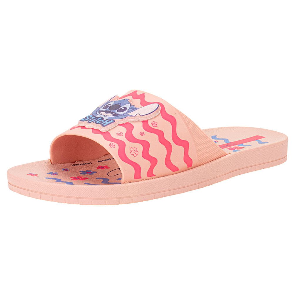 CHINELO INFANTIL SLIDE DISNEY STITCH GRENDENE KIDS 27367  Rosa 2
