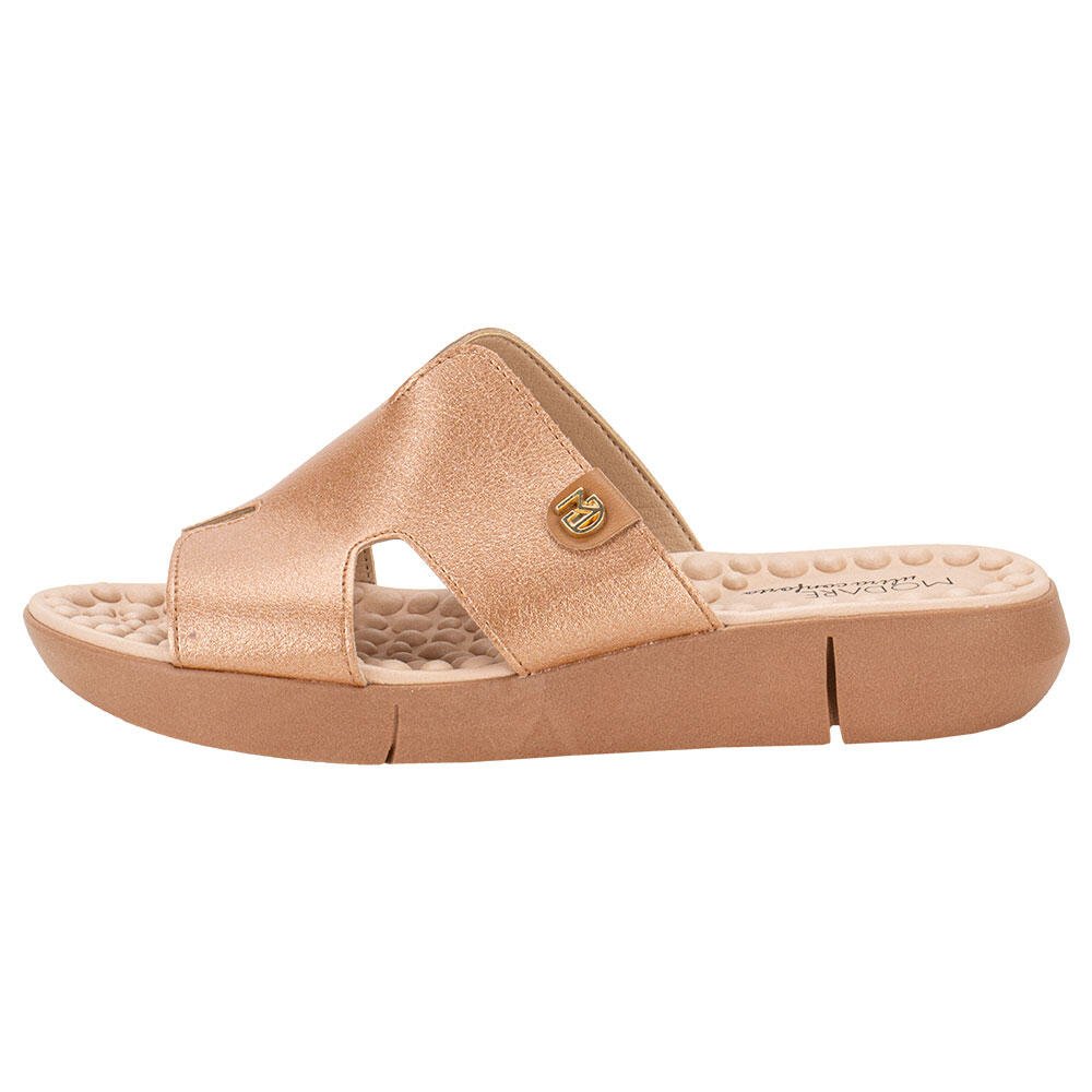 TAMANCO FEMININO FLAT MODARE 7142141  Dourado 2