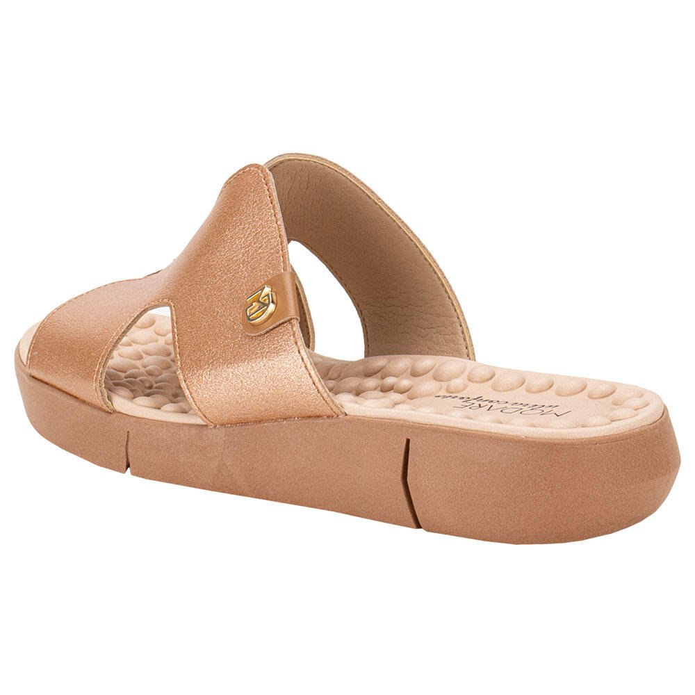 TAMANCO FEMININO FLAT MODARE 7142141  Dourado 3