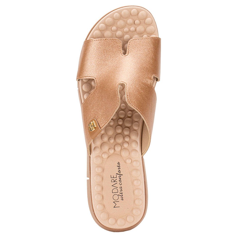 TAMANCO FEMININO FLAT MODARE 7142141  Dourado 5