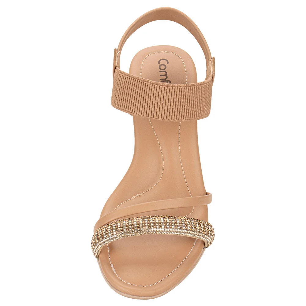 SANDÁLIA FEMININA SALTO GROSSO RAMARIM 2448206 Bege 5