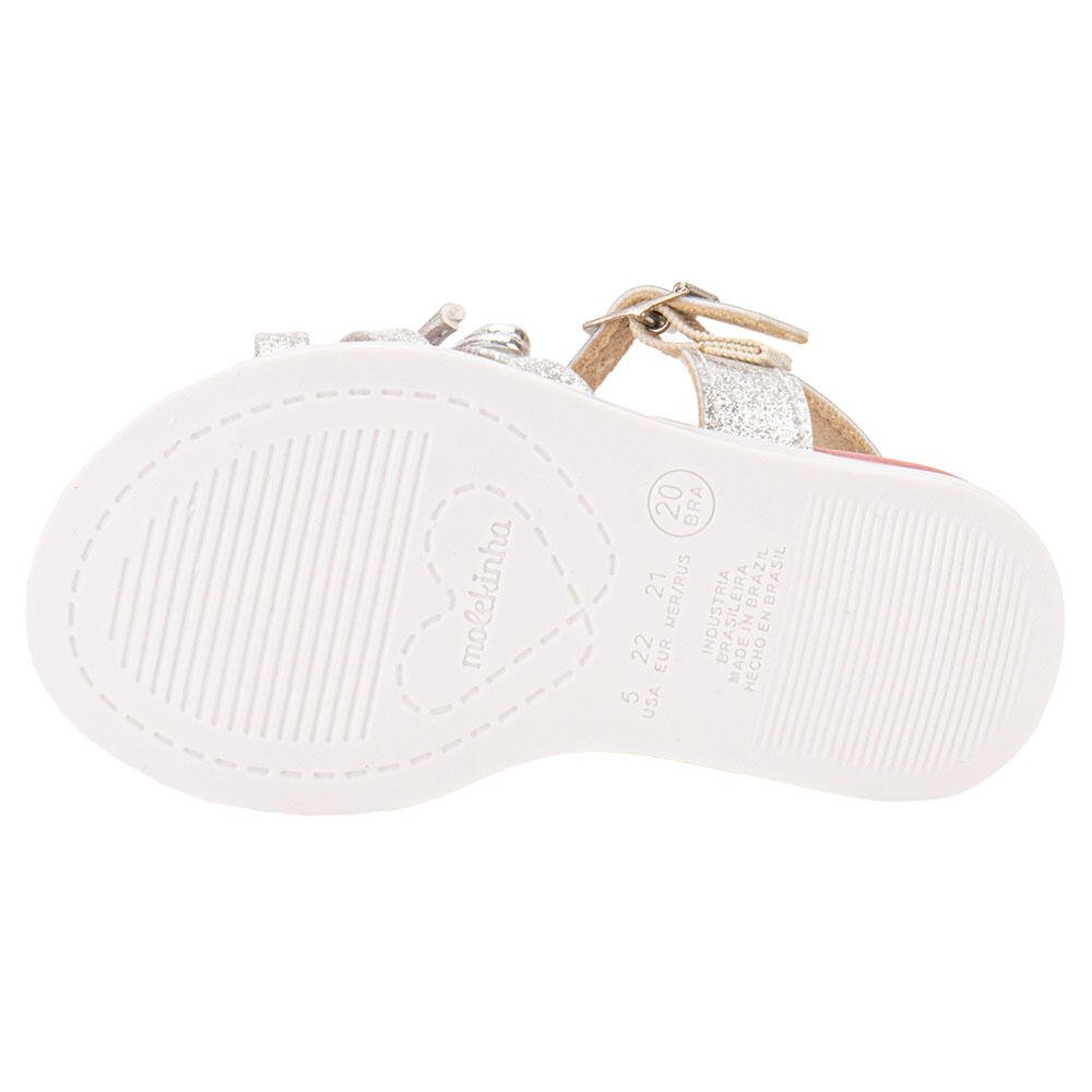 SANDÁLIA INFANTIL BABY MOLEKINHA 2714222  Prata 4
