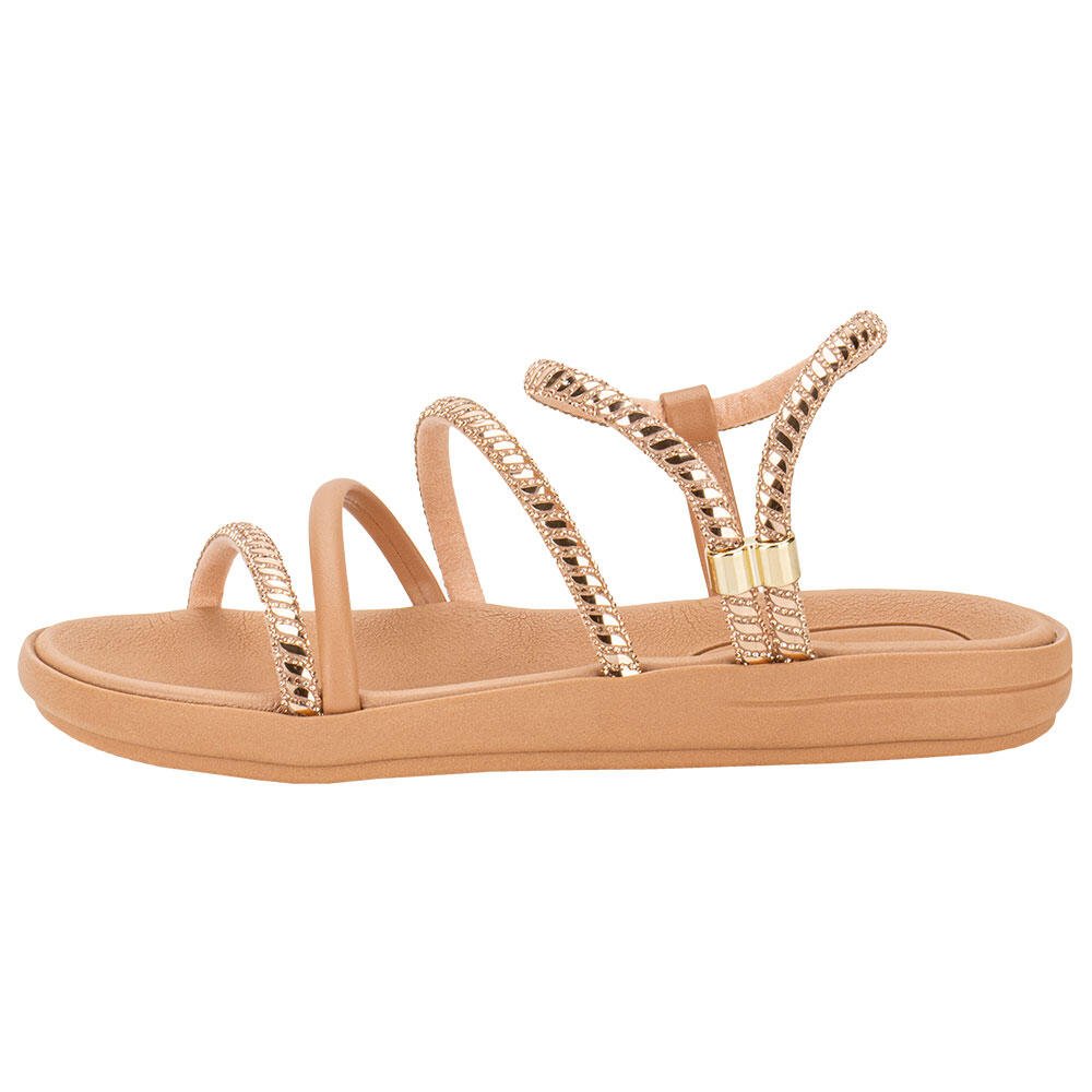 SANDÁLIA FEMININA FLAT MOLECA 5525104  Dourado 2