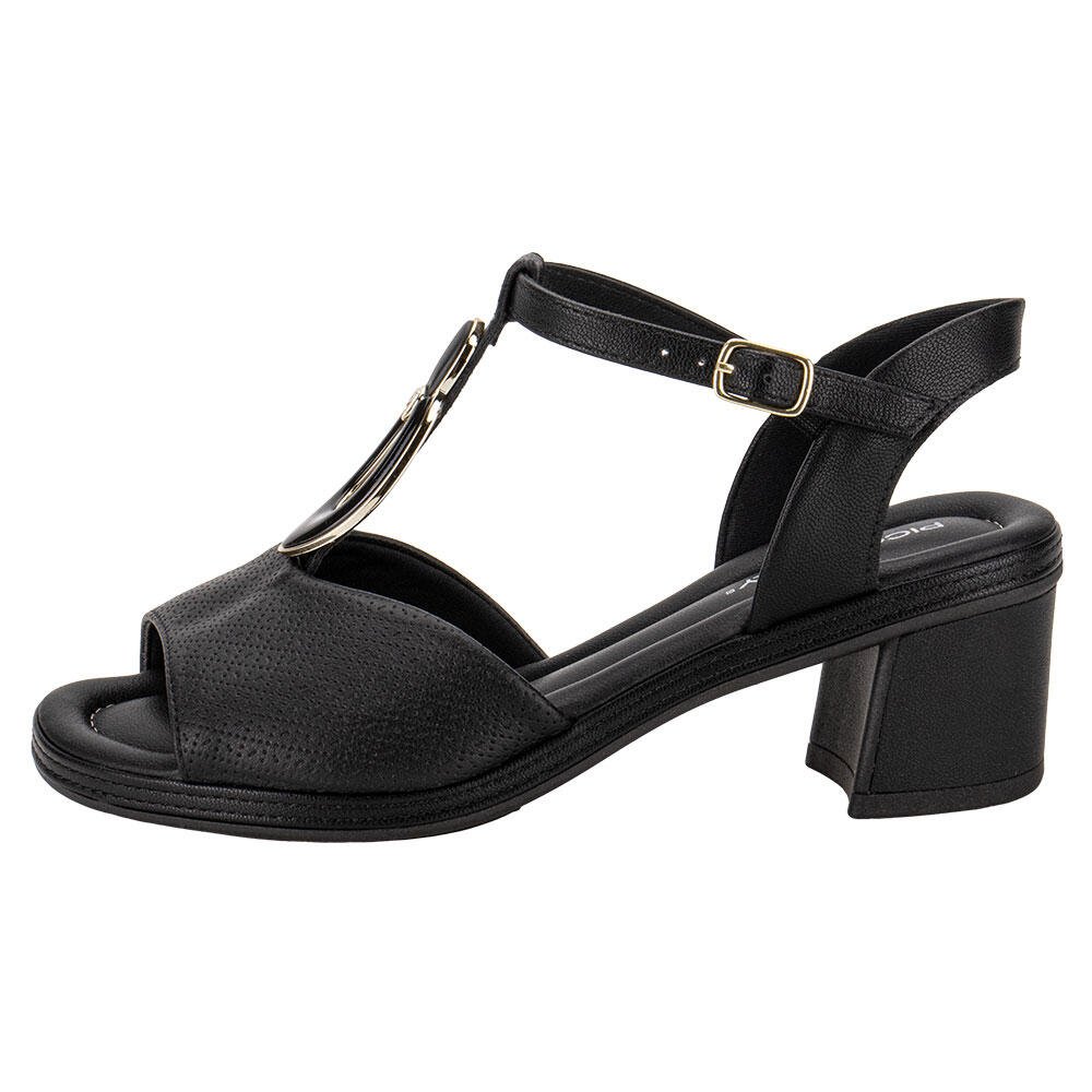 SANDÁLIA FEMININA SALTO GROSSO PICCADILLY 566060  Preto 2