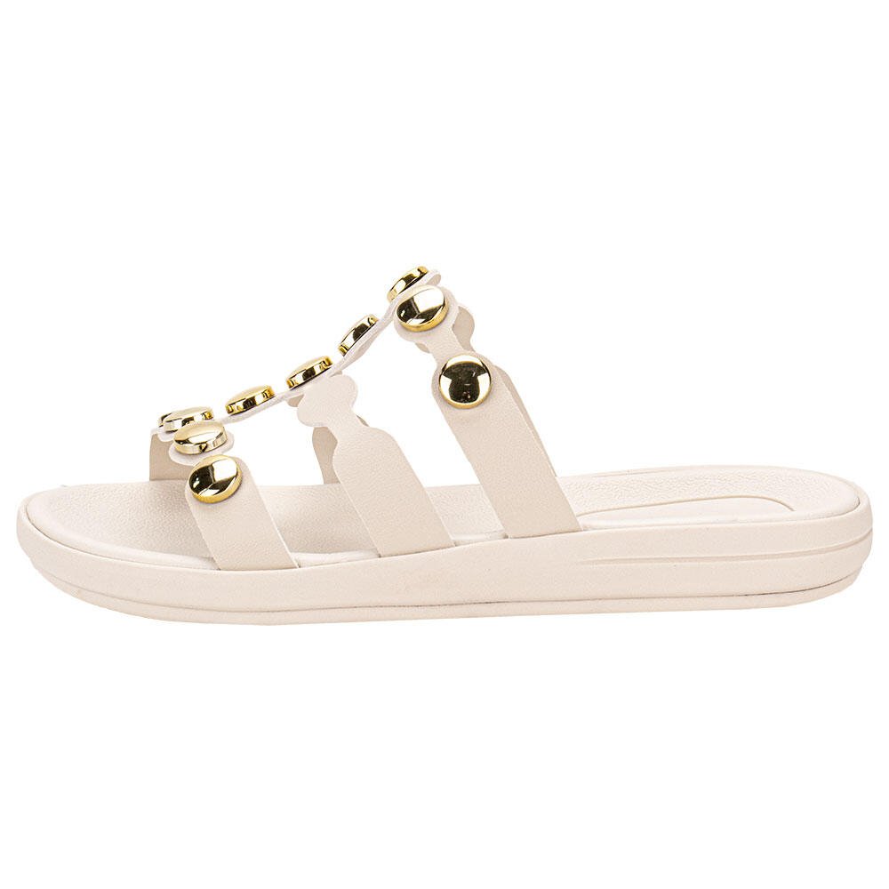 TAMANCO FEMININO FLAT MOLECA 5525105 Bege 2