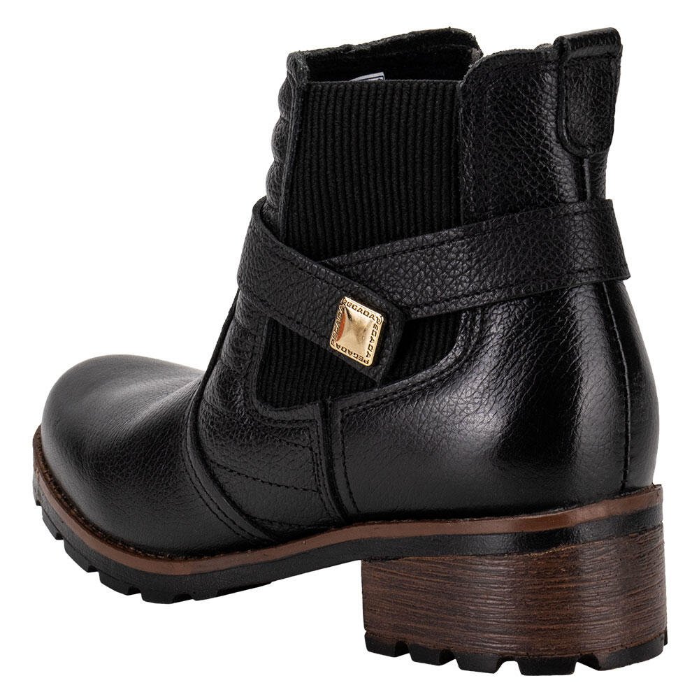 BOTA FEMININA CANO BAIXO PEGADA 281412 Preto 3