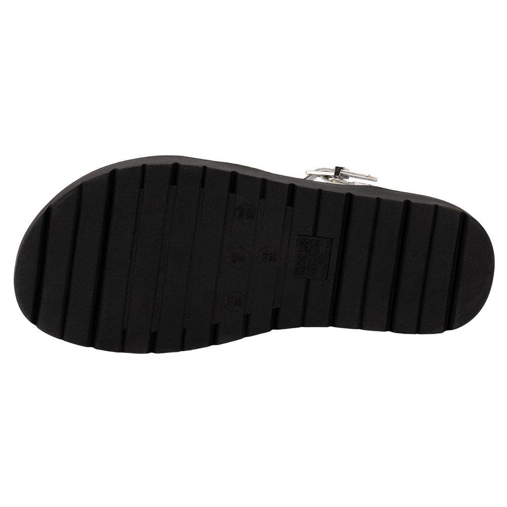 SANDÁLIA FEMININA FLAT VIA MARTE 176010  Prata 4