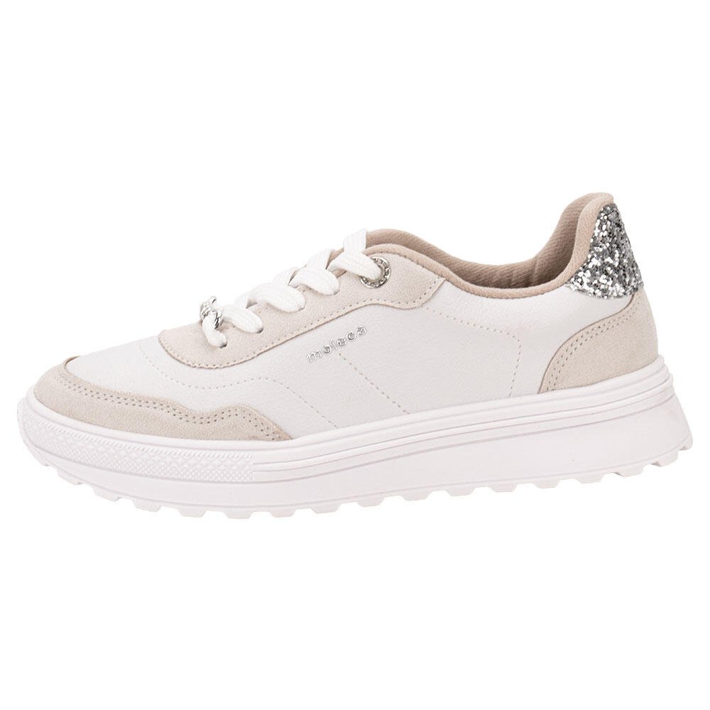 TÊNIS FEMININO CASUAL MOLECA 5809105  Branco 2