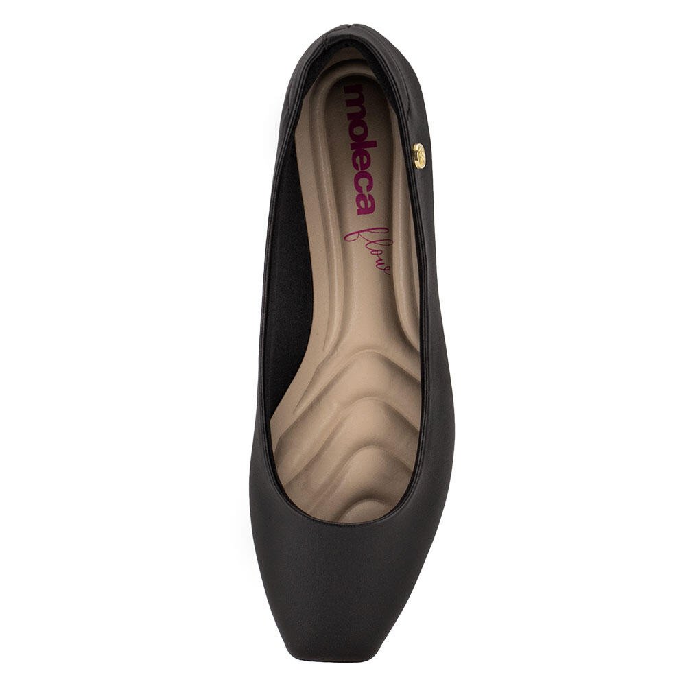 SAPATILHA FEMININA FLAT MOLECA 5735215  Preto 5