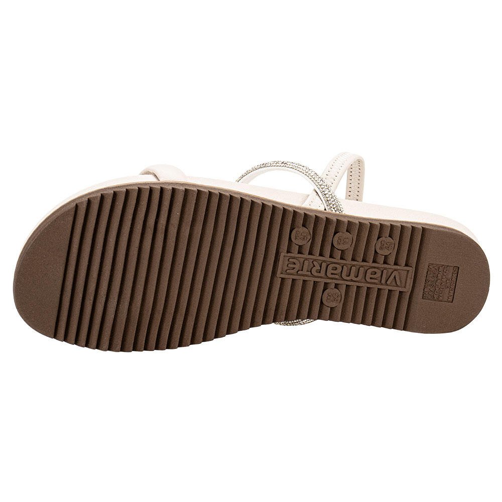 SANDÁLIA FEMININA FLAT VIA MARTE 117006  Bege 4