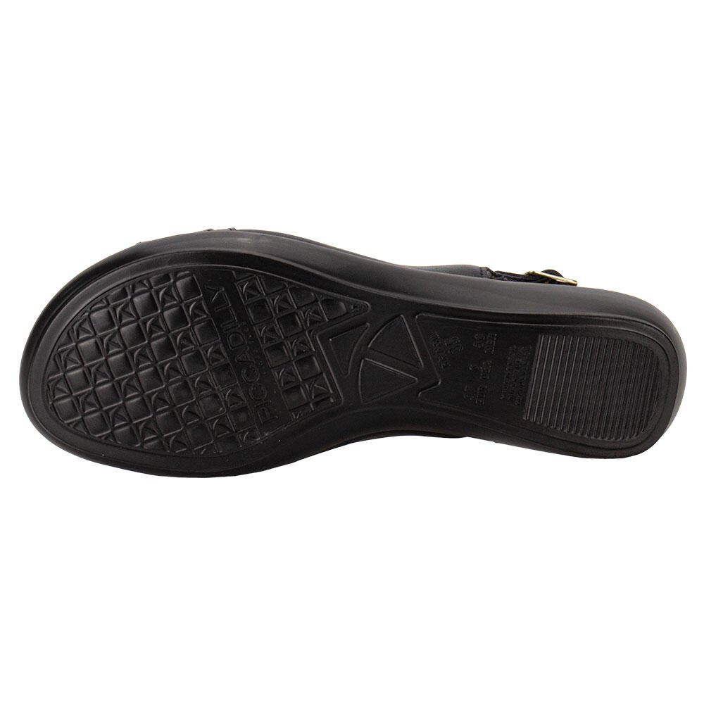 SANDÁLIA FEMININA FLAT PICCADILLY 500380  Preto 4