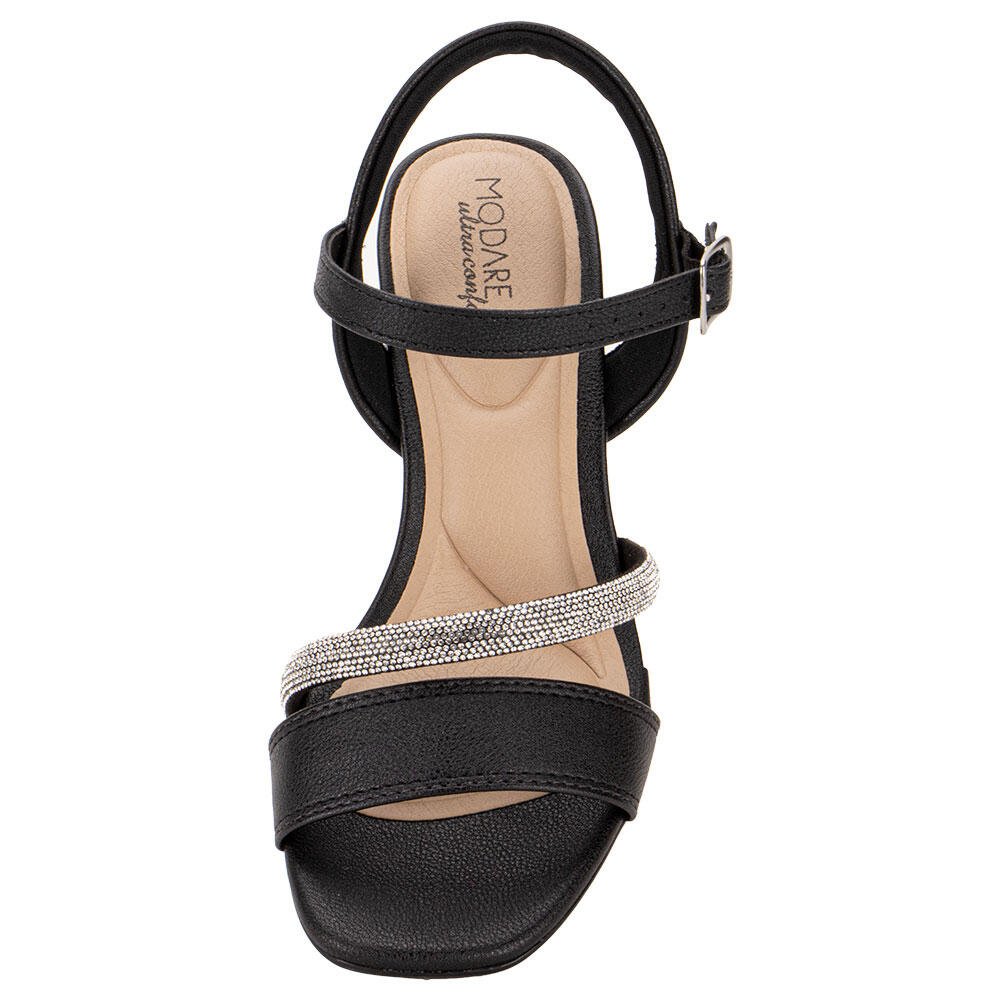 SANDÁLIA FEMININA SALTO GROSSO MODARE 7172123  Preto 5