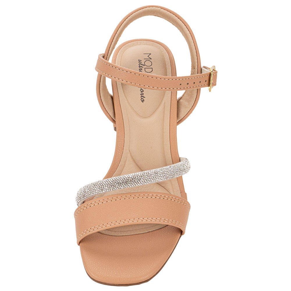 SANDÁLIA FEMININA SALTO GROSSO MODARE 7172123 Bege 5