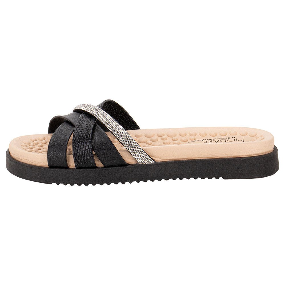 TAMANCO FEMININO FLAT MODARE 7178119 Preto 2