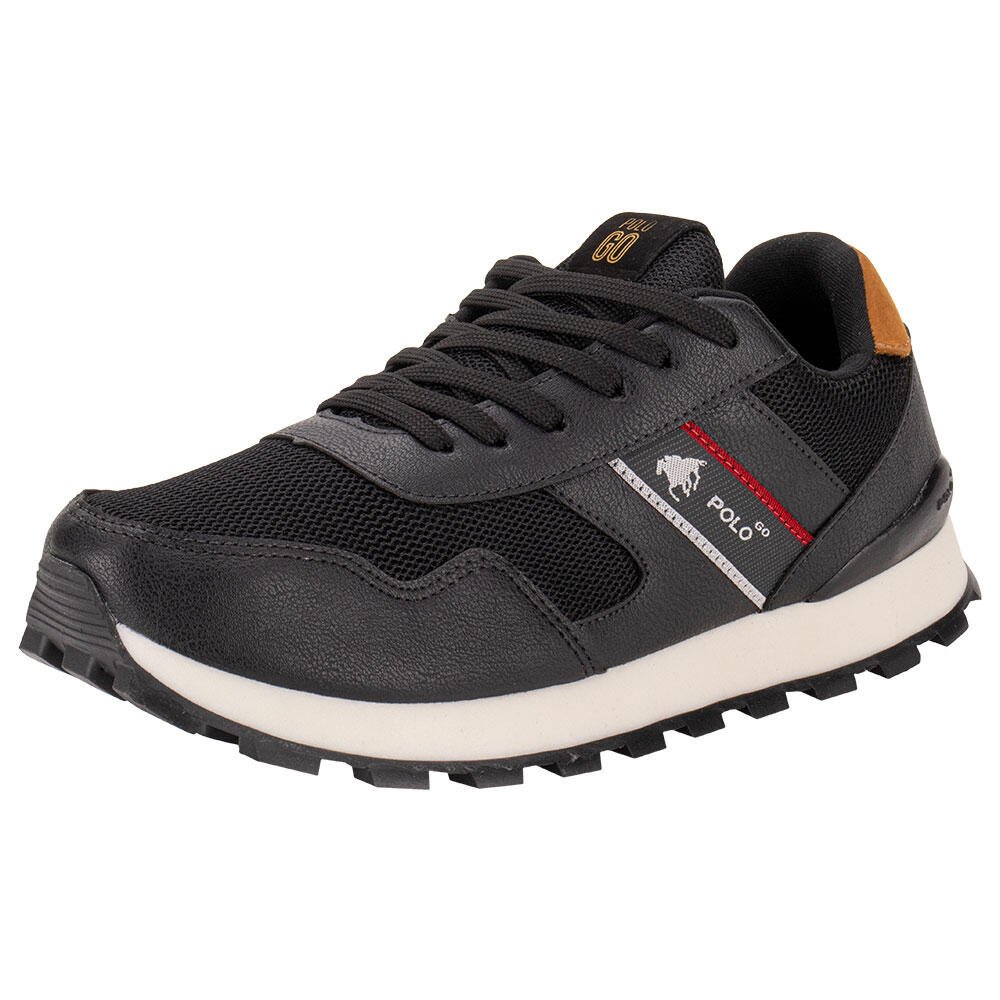 TÊNIS MASCULINO CASUAL POLO GO GO355 Preto 1