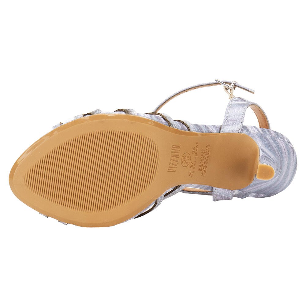 SANDÁLIA FEMININA SALTO FINO VIZZANO 62491110 Prata 4