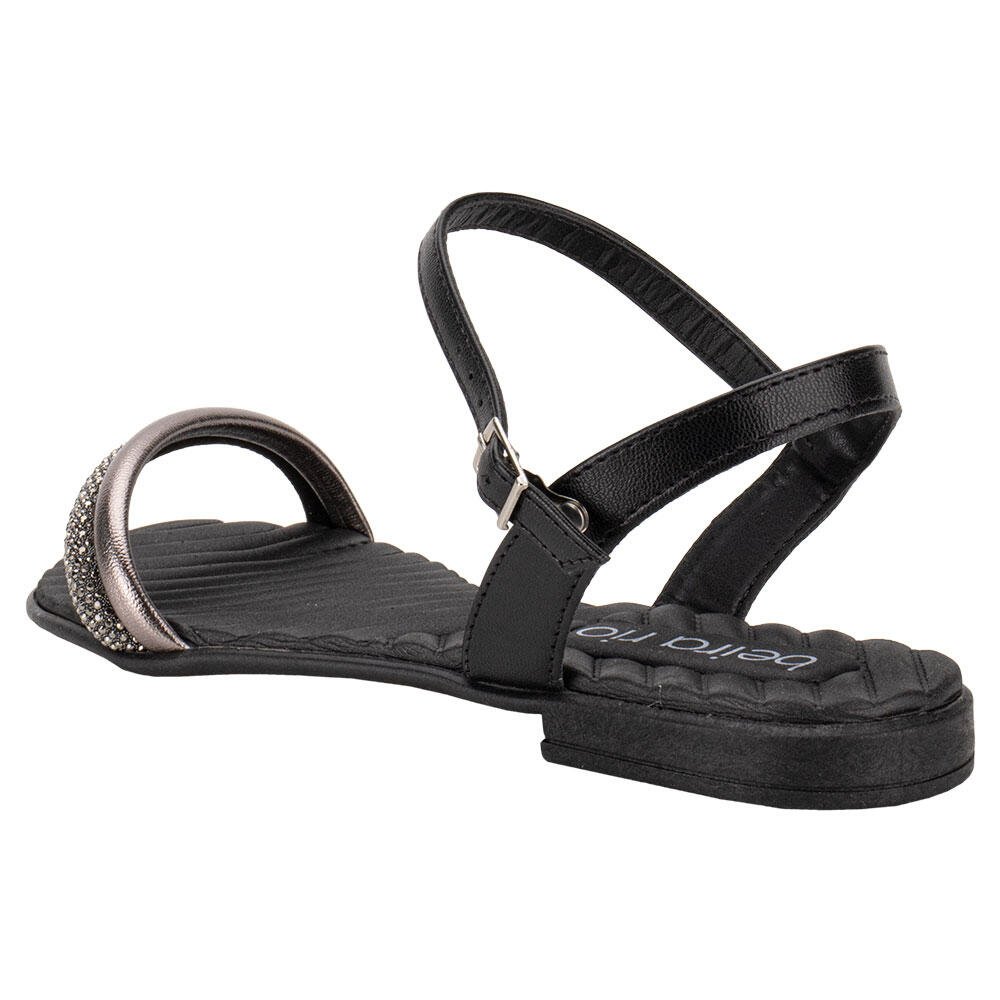 SANDÁLIA FEMININA FLAT BEIRA RIO 8519109  Preto 3